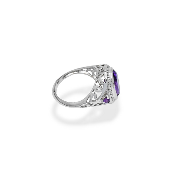 Sterling Silver Amethyst Ring SSR330