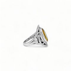 Sterling Silver Citrine Ring SSR331