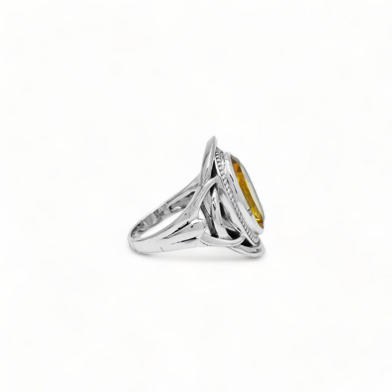 Sterling Silver Citrine Ring SSR331