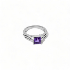 Sterling Silver Amethyst Ring SSR333