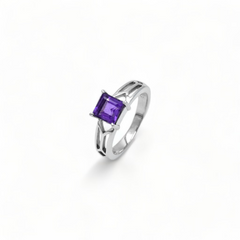 Sterling Silver Amethyst Ring SSR333