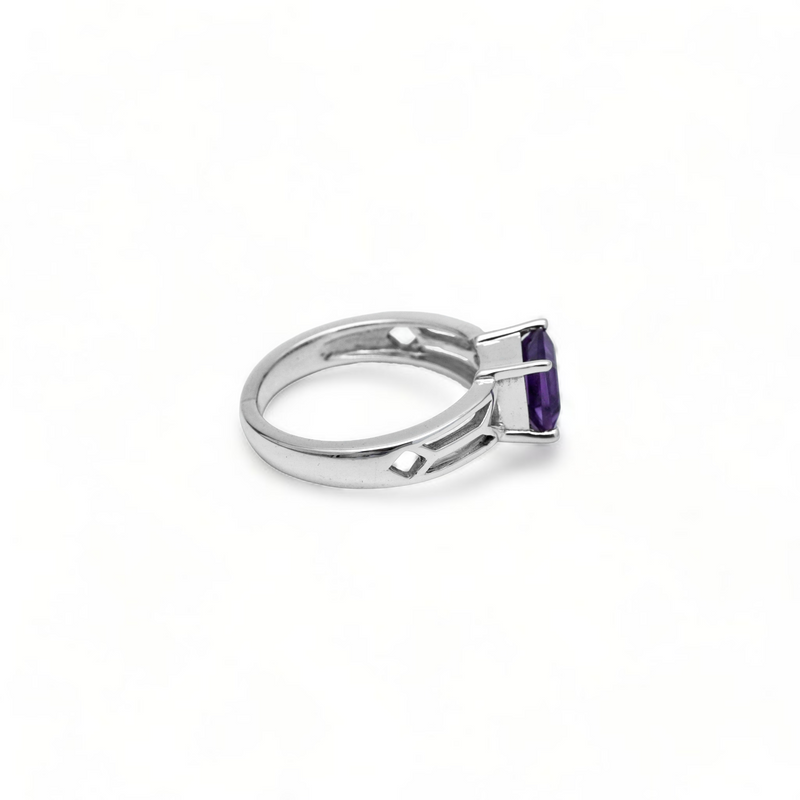 Sterling Silver Amethyst Ring SSR333