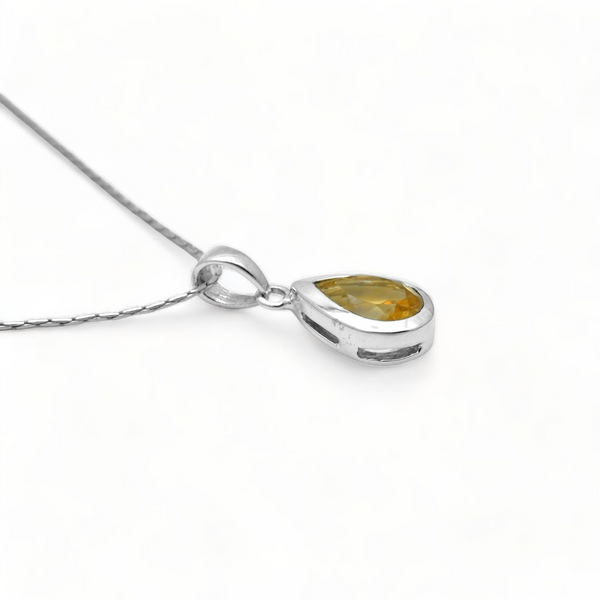 Sterling Silver Citrine Pendant SSP206