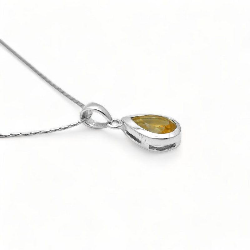 Sterling Silver Citrine Pendant SSP206