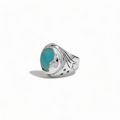 Sterling Silver Aqua Calcedony Ring SSR57