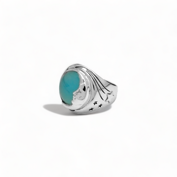 Sterling Silver Aqua Calcedony Ring SSR57