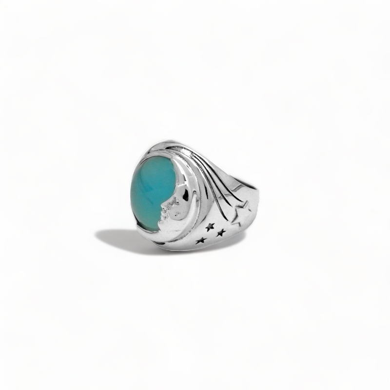 Sterling Silver Aqua Calcedony Ring SSR57