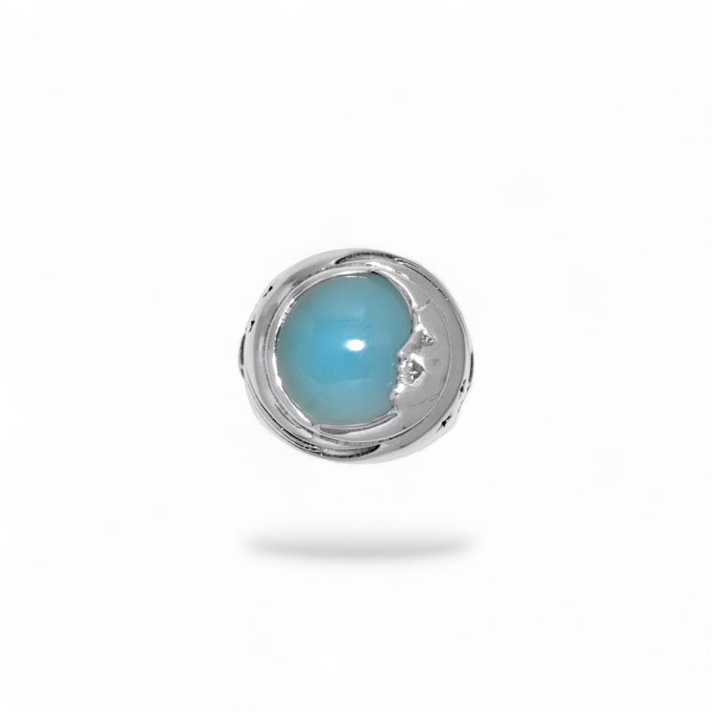 Sterling Silver Aqua Calcedony Ring SSR57