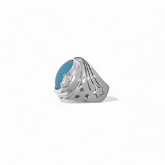 Sterling Silver Aqua Calcedony Ring SSR57