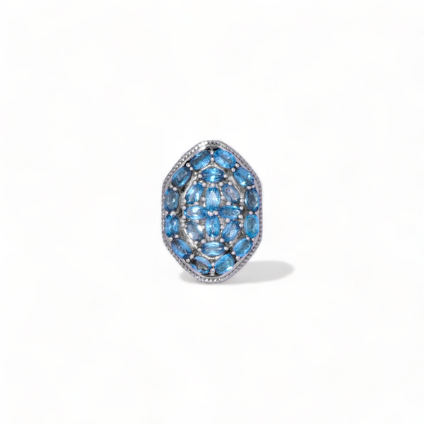 Sterling Silver Blue Topaz Ring SSR1