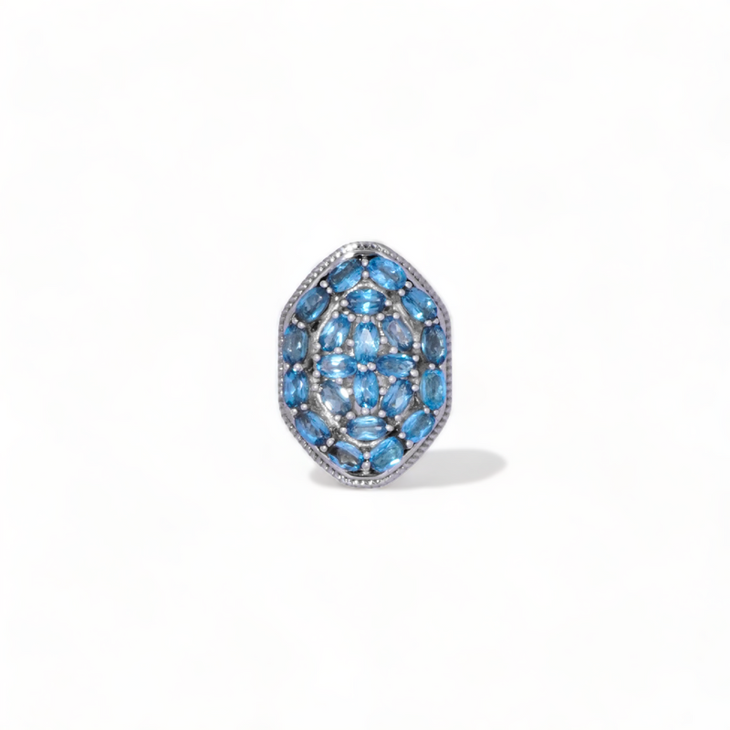 Sterling Silver Blue Topaz Ring SSR1
