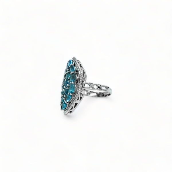 Sterling Silver Blue Topaz Ring SSR1