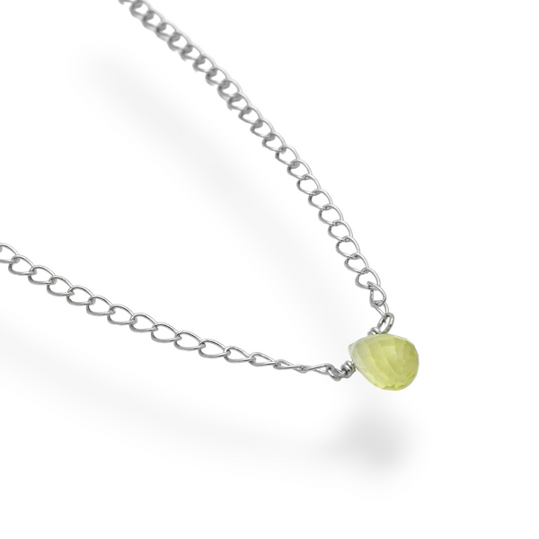 925 Sterling Silver Lemon Quartz Necklace SSN25