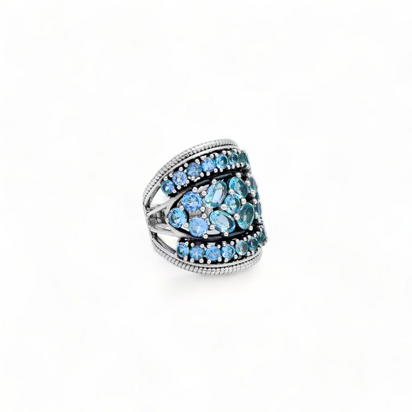 Sterling Silver Blue Topaz Ring SSR265