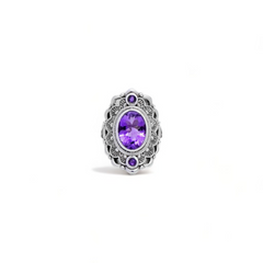Sterling Silver Amethyst Ring SSR83
