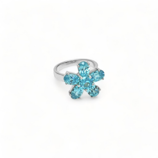 Sterling Silver Blue Topaz Ring SSR234