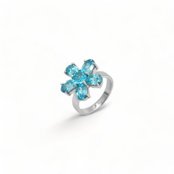 Sterling Silver Blue Topaz Ring SSR234