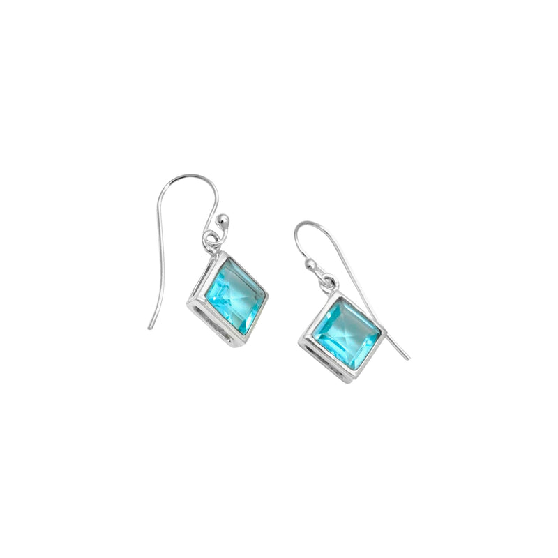 Sterling Silver Blue Topaz Earrings SSER109