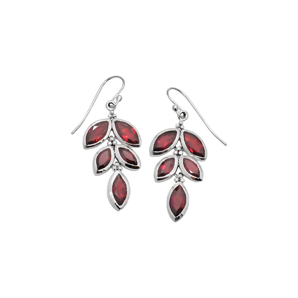 Sterling Silver Garnet Earrings SSER50