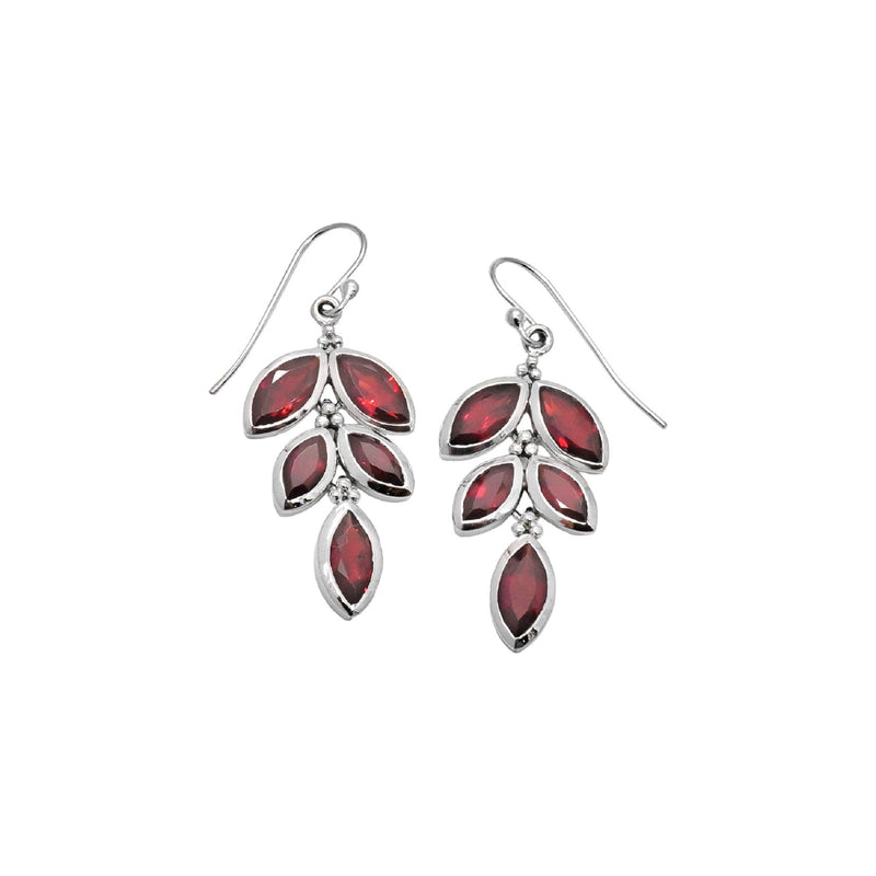 Sterling Silver Garnet Earrings SSER50