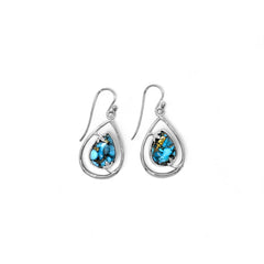 Sterling Silver Copper Turquoise Earrings SSER1