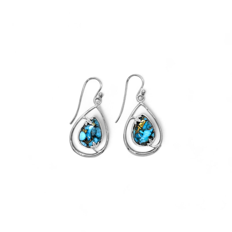 Sterling Silver Copper Turquoise Earrings SSER1