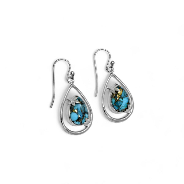 Sterling Silver Copper Turquoise Earrings SSER1