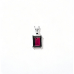 Sterling Silver Garnet Pendant SSP106