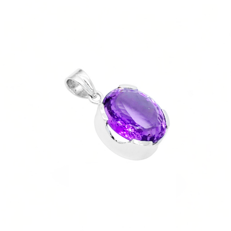 Sterling Silver Amethyst Pendant SSP48