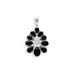 Sterling Silver Black Spinel Pendant SSP55