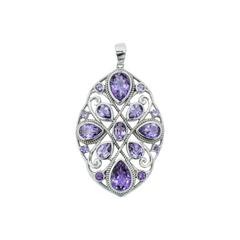 Sterling Silver Amethyst Pendant SSP87