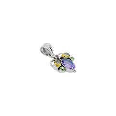 Sterling Silver Multi gemstone Bee Pendant SSP135