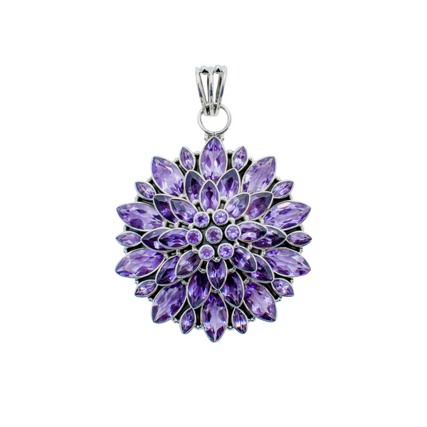 Sterling Silver Amethyst Pendant SSP146