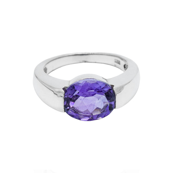 Sterling Silver Amethyst Ring SSR227