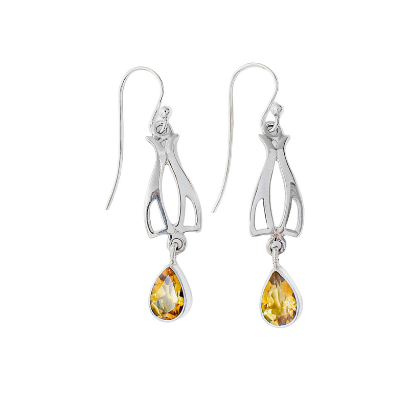 Sterling Silver Citrine Earrings SSER152