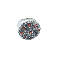 Sterling Silver Garnet Ring SSR118