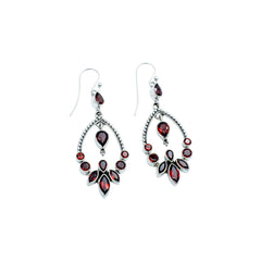 Sterling Silver Garnet Earrings SSER51