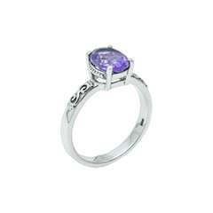 Sterling Silver Amethyst Ring SSR175