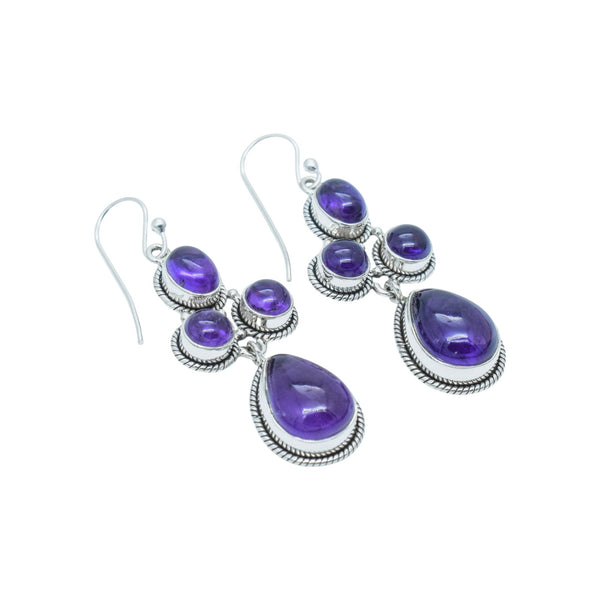 Sterling Silver Amethyst Earrings SSER49