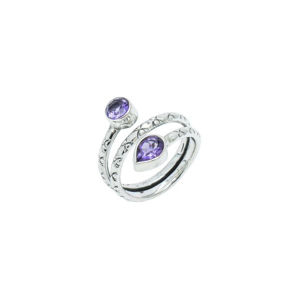 Sterling Silver Amethyst Ring SSR205