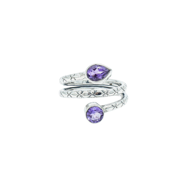 Sterling Silver Amethyst Ring SSR205