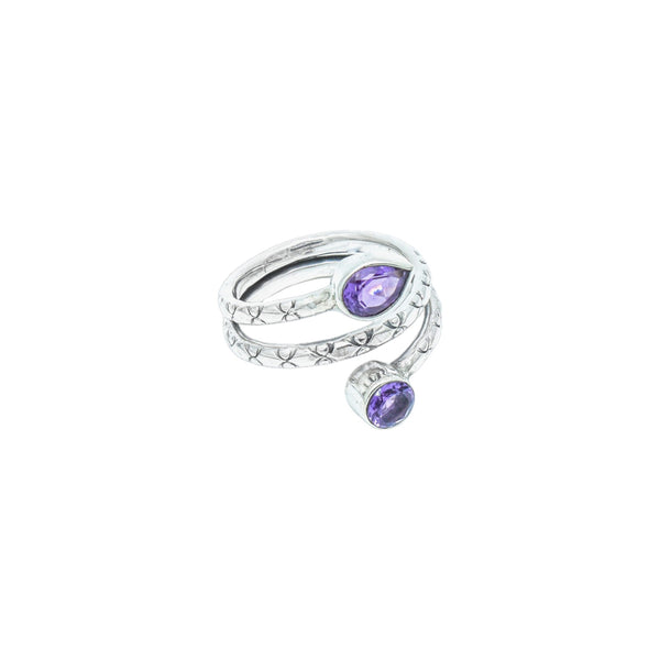 Sterling Silver Amethyst Ring SSR205
