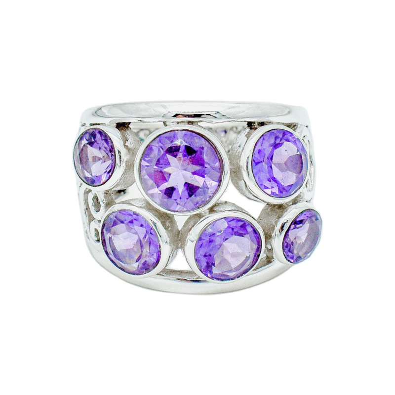 Sterling Silver Amethyst Ring SSR165