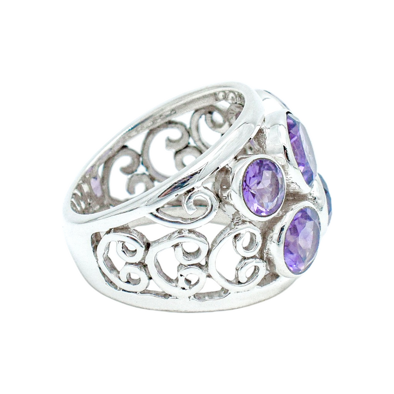 Sterling Silver Amethyst Ring SSR165