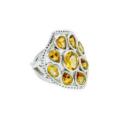 Sterling Silver Citrine Ring SSR197