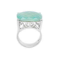 Sterling Silver Aqua Calcedony Ring SSR126
