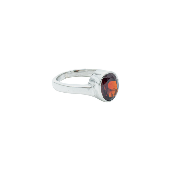 Sterling Silver Garnet Ring SSR233