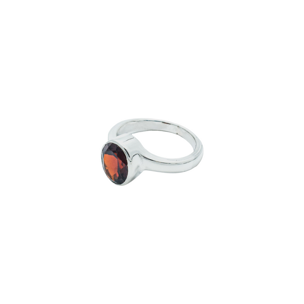 Sterling Silver Garnet Ring SSR233