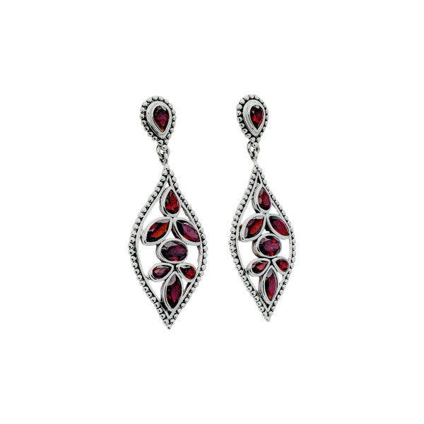 Sterling Silver Garnet Earrings SSER61