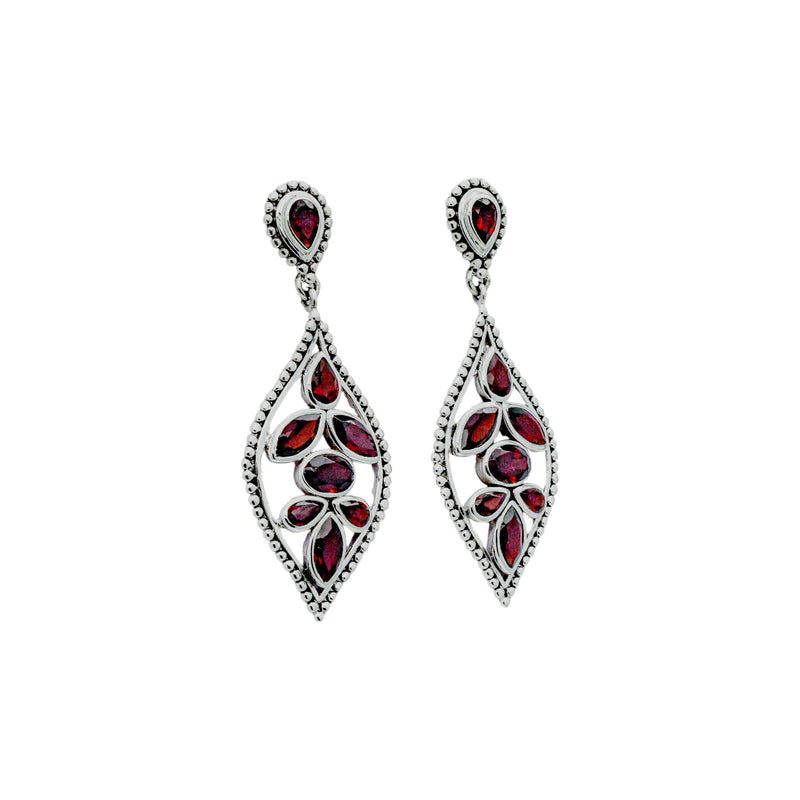 Sterling Silver Garnet Earrings SSER61